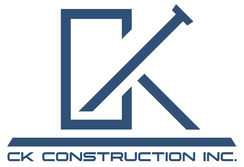 CK Construction Logo in Blue